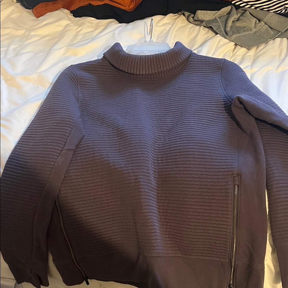 All in Motion Purple Ribbed Sweater